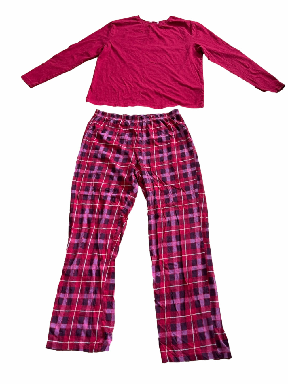 M&S Women’s Red Plaid Lounge Pajama Set